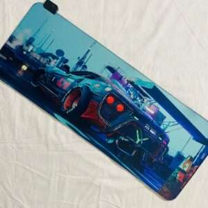luminous rgb gaming mouse pad racing car