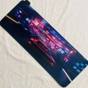 luminous rgb gaming mouse pad racing car