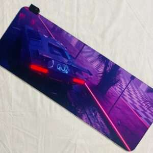 luminous rgb gaming mouse pad racing car